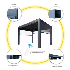 Colonna per <span class=keywords><strong>Pergola</strong></span> in Lega di Alluminio, Traversa con Rivestimento in Polvere, Materiali Grezzi Trattati a Pressione, Direttamente dalla Fabbrica - Product Image 3
