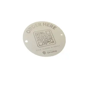금속 Qr 부호 주문 나무 ID 꼬리표 금속 알루미늄 QR 부호 일련 번호 UV 인쇄