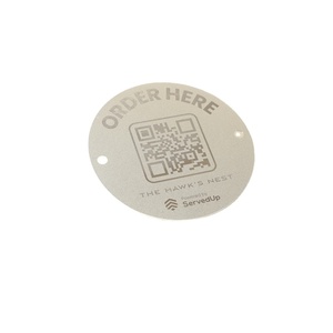 Mã Qr Kim Loại Tùy Chỉnh Thẻ ID Cây Kim Loại Nhôm Mã QR Số Sê-ri In UV - Product Image 1