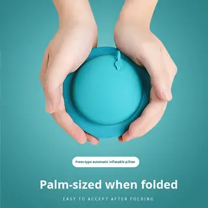 Cuscino <span class=keywords><strong>da</strong></span> viaggio gonfiabile a forma di U <span class=keywords><strong>in</strong></span> TPU effetto seta, portatile, pieghevole e leggero per esterni - Product Image 2
