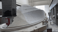 Modélisation 3D CNC de moules de bateaux, routeur CNC 5 axes pour la fabrication de grands moules de yachts en polyester