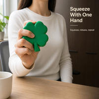 Jouet anti-stress trèfle à quatre feuilles en PU avec logo personnalisé, idéal pour la Saint-Patrick – Cadeau promotionnel