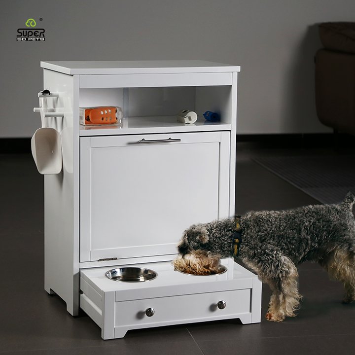 Wooden Pet Food Storage Pet Food Storage Feeding Station, Pet