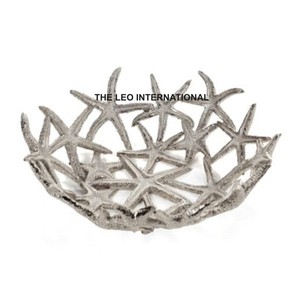 Bol décoratif en argent plaqué métal, forme ronde, design fantaisie, vaisselle de cuisine, bol de service, accents de table - Product Image 6
