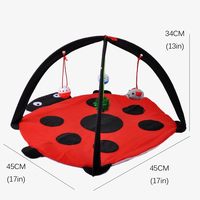Vente en gros Jouet interactif pour chat Jouets pour chat d'intérieur Extérieur Tente pour animal de compagnie Jouet de jeu Tapis de lit avec boules de cloche de souris suspendues