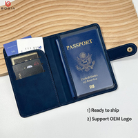 Portefeuille de couverture de passeport en faux cuir végétalien de conception personnalisée de luxe élégant de qualité supérieure pour femmes hommes Document de voyage