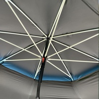 Chariot de camping pliable avec protection solaire, multi-directionnel, imperméable, avec barres en acier, pour véhicules, camping-cars et pêche, pour 3-4 personnes