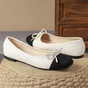 <span class=keywords><strong>Ballerine</strong></span> <span class=keywords><strong>comode</strong></span> da donna scarpe basse da balletto a punta quadrata con chiusura a fiocco per tutte le stagioni-estate e inverno - Product Image 6