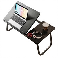 Table d'ordinateur portable pliable en bois réglable en hauteur, bureau portable pour lit, idéal pour le travail, les études, la maison ou le dortoir
