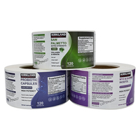 Étiquettes personnalisées pour bouteilles de produits de santé Complément nutritionnel Autocollants adhésifs imperméables en vinyle Étiquettes d'emballage en feuille d'or avec logo