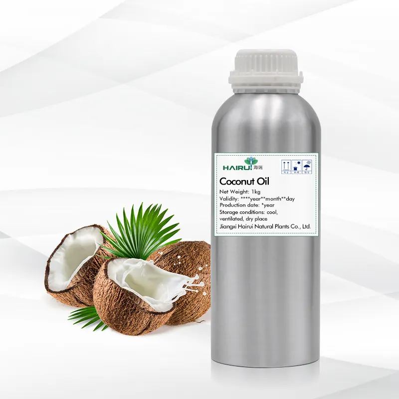 Óleo essencial de coco orgânico puro natural 100%, para grau alimentar, óleo de coco virgem em massa