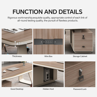 Meilleur Prix Table de Bureau de Luxe en Bois pour PDG, Table d'Ordinateur de PDG, Table de Président ou de Chef