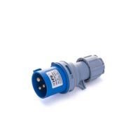 Prise électrique industrielle étanche HFE IP44 3 broches 2P+E 220V 16A, norme CE, mise à la terre, largement utilisée