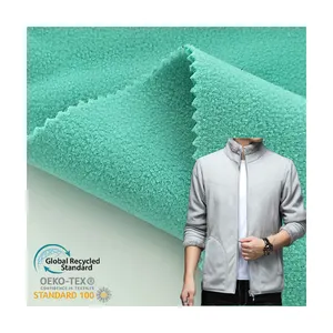 350 GSM ถักโพลีเอสเตอร์ผ้าโพลีเอสเตอร์100% Polar Fleece ผ้าผ้าห่ม