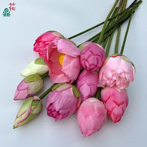 Single Branch Lotus Bud Serie Home Decoration Ornamente Seiden blumen fotografie Chen Künstliche Blumen arrangement