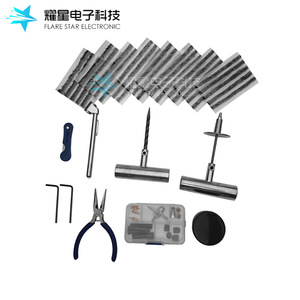 Flare Star Electronic Tire Repair Kit 18-Piece Set With <b>Rubber</b> <b>Strips</b> For Car Outdoor Use - Product Image 5