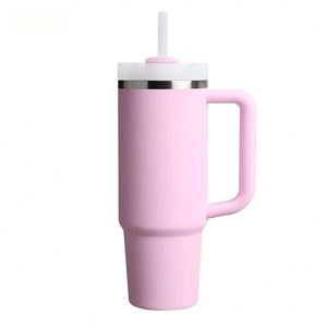 Gobelet de voyage isotherme double paroi H2.0 avec poignée, 30 oz, couvercle et paille, antidérapant, personnalisable OEM/ODM - Product Image 2