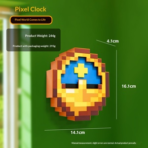Игровой аксессуар для декора комнаты: часы-игрушка Pixel в стиле аниме (без материала) - Product Image 4