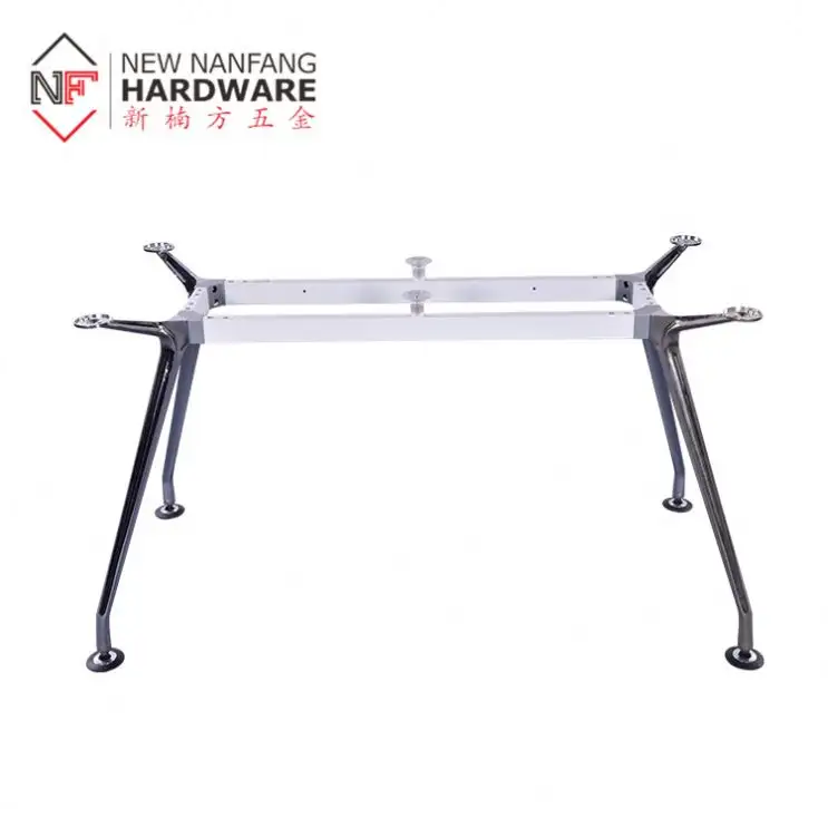 modern office table desk leg chrome finished furniture legs office table metal frame for office executive manager computer desk