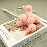 Set Bunga Kering Terawetkan, Rumput Pampas Pink, Daun Palem, Pakis untuk Dekorasi Pernikahan Boho, Meja, dan Gapura