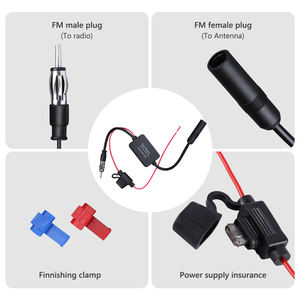 <span class=keywords><strong>Amplificador</strong></span> de Señal de <span class=keywords><strong>Antena</strong></span> de Radio FM Universal para Automóvil con Fuente de Alimentación de 12 V - Product Image 2