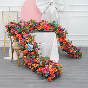工場直販卸売 高品質 人工 200*40cm フラワーランナー 結婚式通路用フラワーランナー - Product Image 6