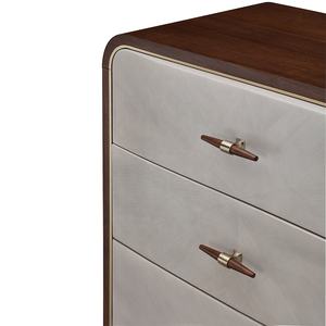 ลิ้นชักลิ้นชักลิ้นชักวอลนัทแบบทันสมัยออกแบบได้ตามต้องการเสื้อผ้าสีเทามีเนื้อผ้าหรูหรามีช่องซ่อนและแผ่นรองกำมะหยี่ - Product Image 4