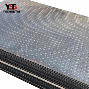 Struktur baja Non-slip Hot Rolled A36 berlian bulat cek kacang pelat baja karbon/pelat 2mm-3mm tebal Q235B Q345B - Product Image 4