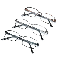 Monture de lunettes de luxe pour homme, monture carrée optique, monture de lunettes pour homme, métal de haute qualité, lunettes transparentes