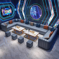Canapé en cuir en forme de U pour hall d'hôtel, bar, boîte de nuit, KTV, avec sièges capitonnés, prix d'usine