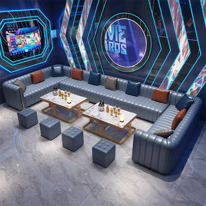 फैक्टरी मूल्य लॉबी होटल चमड़े के सोफे सीट बार रात क्लब टफ्टेड बूथ सीट वाले बूथ सीट पर बैठने वाले टीवी के आकार के सोफे सेट - Product Image 2