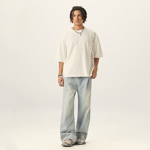 <span class=keywords><strong>เสื้อ</strong></span>ยืดทรงบ็อกซี่ แขนสั้น หนัก 280 กรัม <span class=keywords><strong>ลาย</strong></span>เกล็ดมังกร ขอบดิบ สีพื้น สไตล์เรโทร สำหรับผู้ชาย <span class=keywords><strong>เสื้อ</strong></span>ผ้าสตรีทแวร์ - Product Image 3