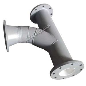 Tubo di rivestimento in ceramica allumina con piccola perdita di usura per gomito rivestito - Product Image 3