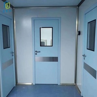 Portes de salle d'opération d'hôpital insonorisées en acier inoxydable, purifiantes, bio-sécurisées et de qualité supérieure, finies