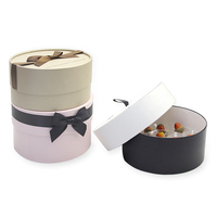 Boîte d'emballage ronde de luxe personnalisée pour chocolats avec plateau d'insertion pour chocolats
