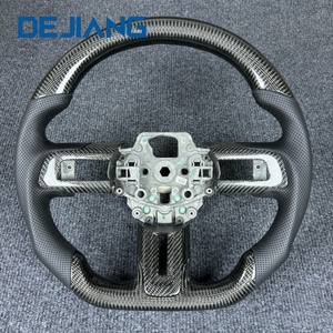 Volant sport en cuir perforé en fibre de carbone noir en forme de D, vente directe d'usine, adapté aux Ford <span class=keywords><strong>Mustang</strong></span> <span class=keywords><strong>GT</strong></span> 2011-<span class=keywords><strong>2014</strong></span> - Product Image 1