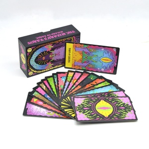 Tarjetas <span class=keywords><strong>de</strong></span> <span class=keywords><strong>Tarot</strong></span> personalizadas con estampado <span class=keywords><strong>de</strong></span> oráculo, diseño barato, venta al por mayor, color negro, nuevo, 2023 - Product Image 2