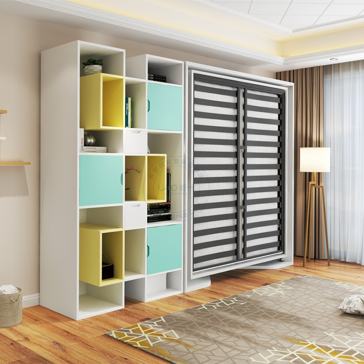 Ensembles de chambre à coucher modernes rabattables lit escamotable encombrant multifonctionnel lit mural escamotable vertical