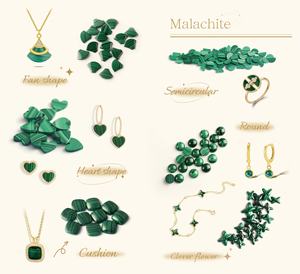 Malaquita Natural de Alta Calidad, <span class=keywords><strong>Gemas</strong></span> Naturales, Piedras <span class=keywords><strong>Preciosas</strong></span>, Cabujón de Malaquita, Malaquita Natural - Product Image 5