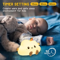 Silicone Enfants Jouets Chambre Nuages Lampe De Table Lumière Rechargeable Cadeau Robinet Type Nuages Pépinière Lampe De Chevet Led Veilleuse