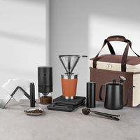 Q5296 Kit de café artisanal portable d'entrée de gamme avec moulin à café manuel et cafetière, ensemble complet pour l'extérieur