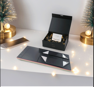Custom Luxury Gold Foil Logo Black Magnetic Gift <b>Boxes</b> with Bow Tie - Luxury Collapsible Packaging <b>Boxes</b> for Gift - Product Image 5