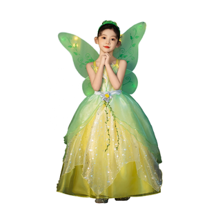 <span class=keywords><strong>Disfraz</strong></span> de Princesa Tinker Bell de Halloween, Vestido de Hada Verde con Alas de Mariposa para Bebés, Niñas, Fiestas, Disfraces de Cosplay - Product Image 3