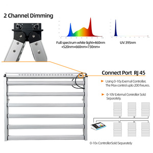 Hai Kênh 1200W + 100W UV 4x6ft 12 Thanh 1300W LED Nhà Máy Phát Triển Ánh Sáng Với Quang Phổ Đầy Đủ Màu Đỏ FR UV PPE 3.0Umol/J - Product Image 2