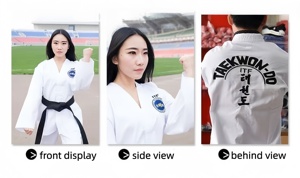 <span class=keywords><strong>Uniforme</strong></span> <span class=keywords><strong>de</strong></span> <span class=keywords><strong>Taekwondo</strong></span> ITF Quteng, Ligero, para Entrenamiento, Unisex, Material Acanalado, <span class=keywords><strong>Uniforme</strong></span> <span class=keywords><strong>de</strong></span> Cinturón Negro <span class=keywords><strong>de</strong></span> <span class=keywords><strong>Taekwondo</strong></span> ITF - Product Image 6