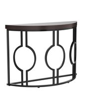 Table Console d'Appoint Moderne en Bois Style Panneau de Salon Demi-Lune pour Entrée Villa Hôtel Chambre École Utilisation