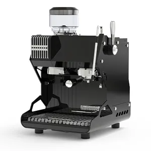 Brewing Espresso Coffee Machine Toque Screen feijão para copo Expresso Cafeteira comercial Com Moedor De Grãos De Café