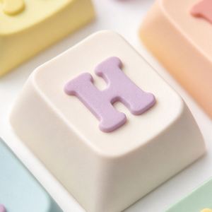 Keycaps Pla transfrontaliers 1 2 3 4 5 ; Breloque de clavier anti-stress ; Porte-clés abstrait à pression au bout des doigts - Product Image 2