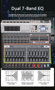 <span class=keywords><strong>Console</strong></span> de <span class=keywords><strong>mixage</strong></span> professionnelle personnalisée à 26 canaux avec double processeur DSP 99, construction en métal et plastique, contrôleur audio de qualité supérieure - Product Image 3