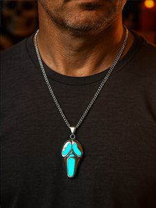 Personalizado para hombre que brilla en la oscuridad fantasma cara Hiphop colgante collar Halloween Horror joyería fiesta <span class=keywords><strong>de</strong></span> disfraces evento nocturno - Product Image 3